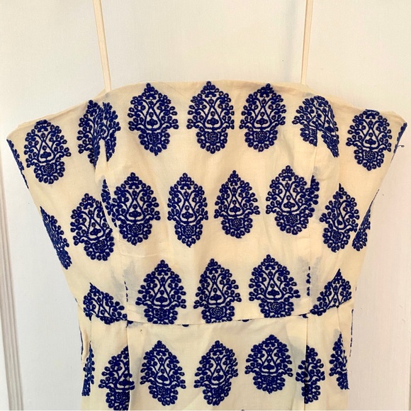J. Crew size 6 strapless dress with embroidery - Picture 6 of 6
